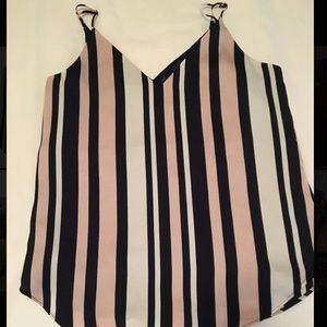 NWT Express Blue and Pink Striped Barcelona Cami